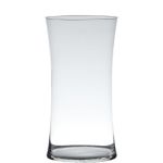 Floor vase of glass DENNY, hourglass, clear, 12"/30cm, Ø6"/15cm
