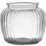 Candle glass NOLAN, ball/round, clear, 5.1"/13cm, Ø6"/15cm