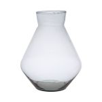Flower vase RAMUNDA made of glass, recycled, clear, 25cm, Ø19cm