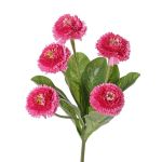 Decorative daisy HEIKE on spike, pink, 10"/25cm, Ø 1.8"/4,5cm