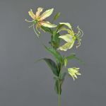 Textile flower gloriosa lily CELESTE, yellow, 30"/75cm