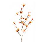Artificial Witch-hazel branch TEMUCO, orange-yellow, 4ft/120cm