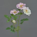 Künstliche Wildrose BALOU, weiß-rosa, 60cm, Ø7-9cm