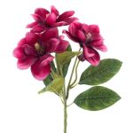 Decorative branch Magnolia DANSA, fuchsia, 14"/35cm