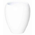 Ceramic vase URMIA MONUMENT, white, 7"/19cm, Ø6"/16cm
