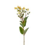 Deko Zweig Johanniskraut CANNO mit Blüten, Früchte, gelb-weiß, 65cm