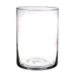Cylinder candle holder SANYA AIR made of glass, clear, 10"/25cm, Ø7"/18cm