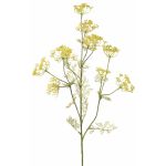 Künstlicher Dillzweig WINCENT mit Blüten, gelb, 80cm, Ø5-7cm