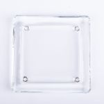 Square glass candle holder VINCENTIA, clear, 5.4"x5.4"/13,6x13,6cm