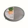 DUNIK round plastic flower pot saucer, patterned, with feet, grey, 2cm, Ø21cm