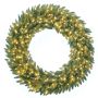 AMARILLO artificial fir wreath, green, with LEDs, Ø60cm