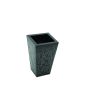 Zinc pot PILAR, black, 7.5"x7.5"x12"/19x19x31cm
