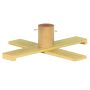 JORDI wooden Christmas tree stand for artificial fir trees, light brown, 19cm, Ø74cm