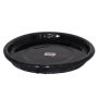 NUNIK round ceramic flowerpot saucer, black, 4cm, Ø27cm