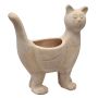 NYMAR terracotta cat plant pot, handmade, beige, 46x27x51cm
