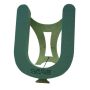 OASIS® Wet florist sponge Letter U, Bioline wooden base, wooden stand, green, 16"x15"x2"/40x37x5cm