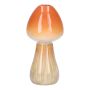 Decorative vase RADOMILA, ceramic, mushroom shape, orange-beige, 16cm Ø7,5cm