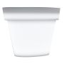 NALVEN plant pot, plastic, with LEDs, white, 89 cm, Ø100 cm
