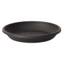 Round flower pot coaster VENERA made of recycled plastic, with holes, anthracite, 1.6"/4cm, Ø11"/28cm
