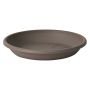 Round flower pot coaster VENERA made of recycled plastic, with holes, taupe, 2"/5cm, Ø13"/32cm