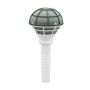 OASIS® Florist sponge Bridal bouquet holder for artificial flowers, with plastic handle, mesh, grey, 7"/18,5cm, Ø3.1"/8cm