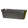 Rectangular planter box VINAYA made of plastic, with holes, anthracite, 19"x7"x6"/49,5x18x16,5cm