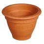 Flowerpot MIRVAL of terracotta with antique pattern, 15"/37cm, Ø21"/53cm