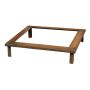 Corten steel planter stand NALUKO with feet, rusty brown, 16"x16"x3.1"/40x40x8cm