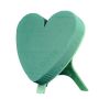 OASIS® Wet florist sponge Heart, wedding decoration, Bioline wooden base, wooden stand, green, 9"x8"x2.4"/23x21x6cm