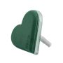 OASIS® Wet florist sponge Bridal bouquet holder Heart with plastic handle, ECObase rigid foam bottom, green, 7"x7"/19x19cm