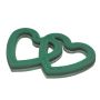 OASIS® Wet florist sponge Open heart duo, wedding decoration, ECObase rigid foam bottom, suction cup, green, 23"x16"x2.2"/58x40x5,5cm