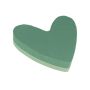 OASIS® Wet florist sponge Heart, wedding decoration, Foam Frames rigid foam bottom, green, 10"x9"x2.4"/25x24x6cm