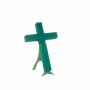 OASIS® Wet florist sponge Cross, funeral floristry, Bioline wooden base, wooden stand, green, 16"x10"x2.2"/40x24,5x5,5cm