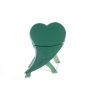 OASIS® Wet florist sponge heart, wedding decoration, Bioline wooden base, wooden stand, green, 20"x19"x2"/50x48x5cm