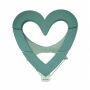OASIS® Wet florist sponge Open heart, wedding decoration, Bioline wooden base, wooden stand, green, 17"x17"x1.6"/43,5x43x4cm