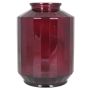 Deco glass vase LOANA, transparent-red, 14"/35 cm, Ø 10"/25 cm, 12L