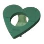OASIS® Wet florist sponge Urn heart, Bioline wooden base, wooden stand, green, 20"x20"x2"/52x52x5cm