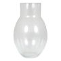 Tall glass flower vase AFRODITA, transparent, 16"/40 cm, Ø 8.7"/22 cm