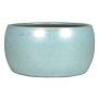 Ceramic flower vase FALISCI, blue, 5.5"/14 cm, Ø 10.4"/26,5 cm