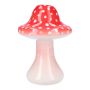 Ceramic vase RICHLINDE, toadstool, red-white, 21cm, Ø15cm