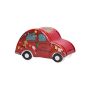 Christmassy ceramic flower pot in car shape ARMAS, red, 19x12x11cm