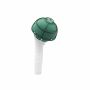 OASIS® Wet florist sponge Bridal bouquet holder with angled plastic handle, mesh, green, Ø2.8"/7cm