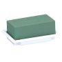 OASIS® Rectangular wet florist sponge for arrangements, in paper compound bowl, white-green, 5.1"x3.5"x2"/13x9x5cm