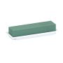 OASIS® Rectangular wet florist sponge for arrangements, in paper compound tray, green-white, 10"x3.5"x2"/25x9x5cm