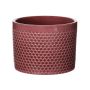 Flower pot CINZIA, ceramic, dot pattern, merlot red, 10"/25,5cm, Ø11"/28cm