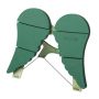 OASIS® Wet florist sponge Wings, funeral floristry, Bioline wooden base, wooden stand, green, 22"x19"x2"/57x48x5cm