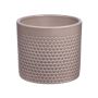Flower pot CINZIA, ceramic, dot pattern, light taupe, 4.8"/12,3cm, Ø5.3"/13,5cm