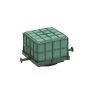 OASIS® Wet florist sponge for car cavalcade, wedding decoration, plastic base, mesh, suction cup, green, 4.3"x4.3"x3.5"/11x11x9cm