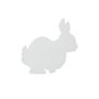 Easter decoration silhouette Bunny HOPPER, white, 22"/56cm