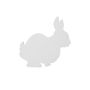 Easter decoration silhouette bunny HOPPER, white, 22"/56cm